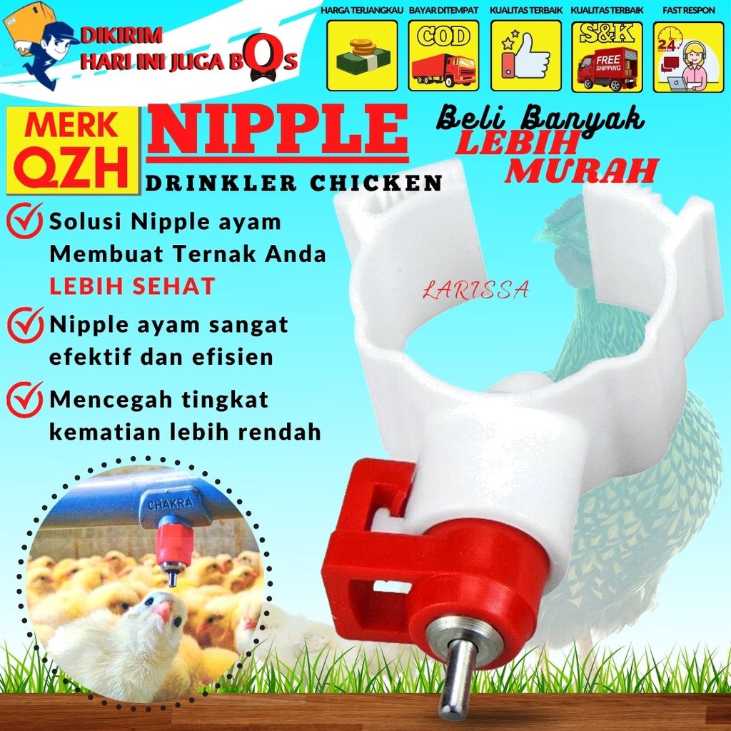 Nipel Bebek Alat Minum Bebek Nipple Nipel Nepel Drinker Ayam - LARISSAID