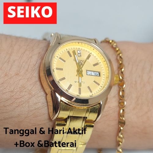 JAM TANGAN CEWEK PEREMPUAN WANITA ANTI AIR RANTAI SEIKO MURAH MODEL TERBARU  ORI ANALOG KEREN MEWAH 