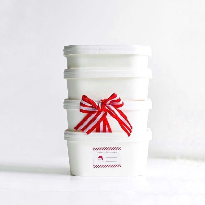 (MIN 5pcs) kotak makanan kraft sustainable cup, cake, dessert, white paper food cup container