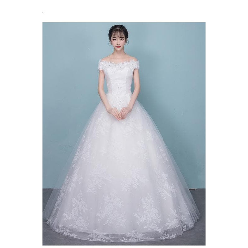 Gaun Pengantin 0120918 Putih Sabrina Wedding Gown