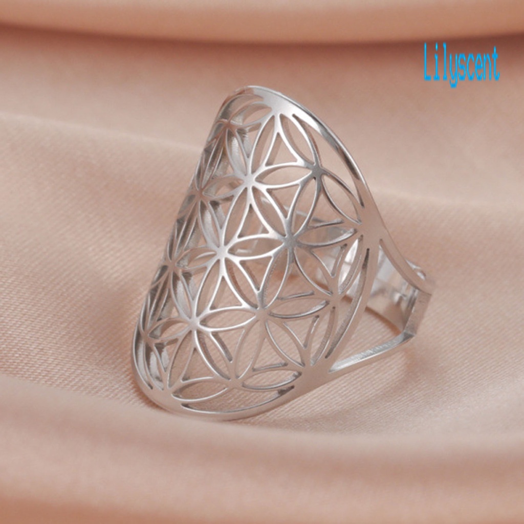 Cincin Model Hollow Out Gaya Vintage Untuk Unisex