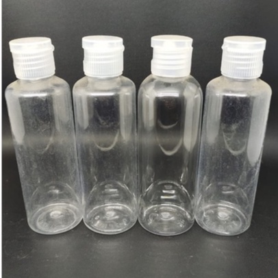 Botol parfum plastik PET Flip top 100ml per pcs/ecer