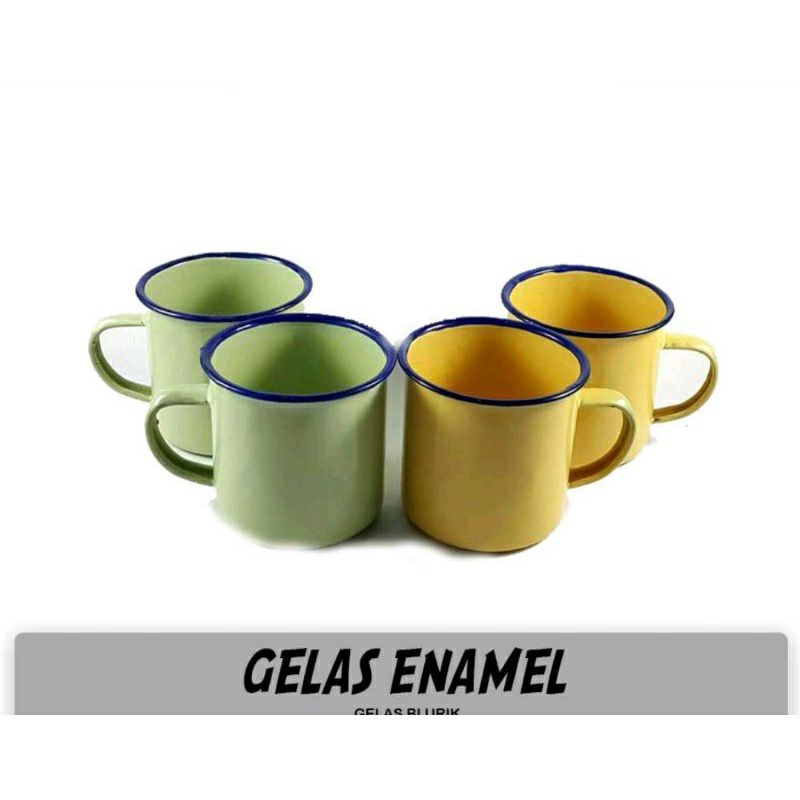 Gelas Enamel Outdoor - Mug Cangkir Enamel