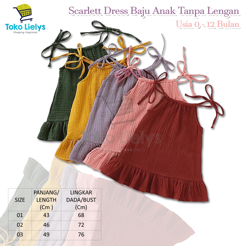 BEBELLE DA35K0002 SCARLETT DRESS BAJU TALI ANAK CEWE -TOKO LIELYS