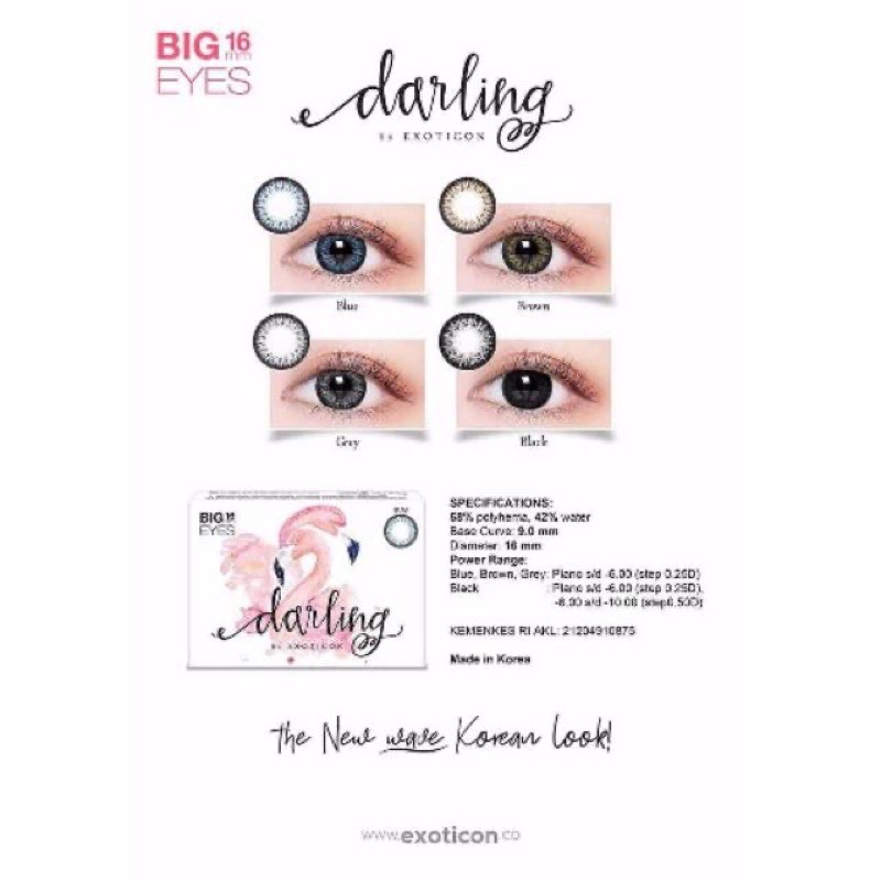 SOFTLENS DARLING BY X2 FREE LENSCASE / SOFLENS / SOFTLEN / EDP