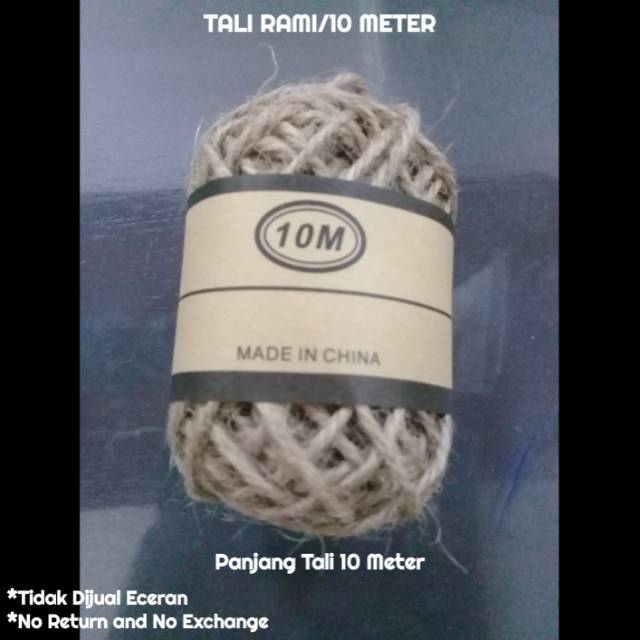 

Tali rami coklat 10 meter ikat souvenir kado gift hadiah surat parsel