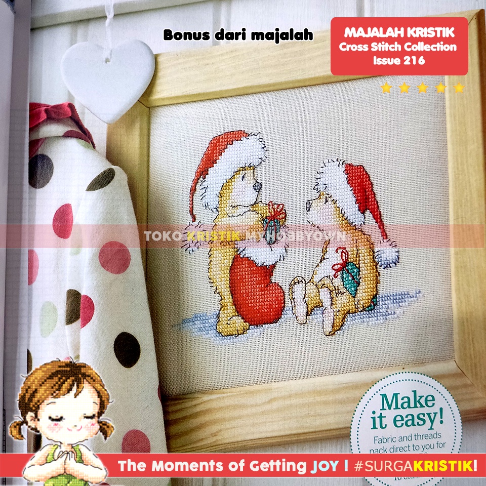 Buku Majalah Sulam Kristik Strimin Cross Stitch Collection Issue 216