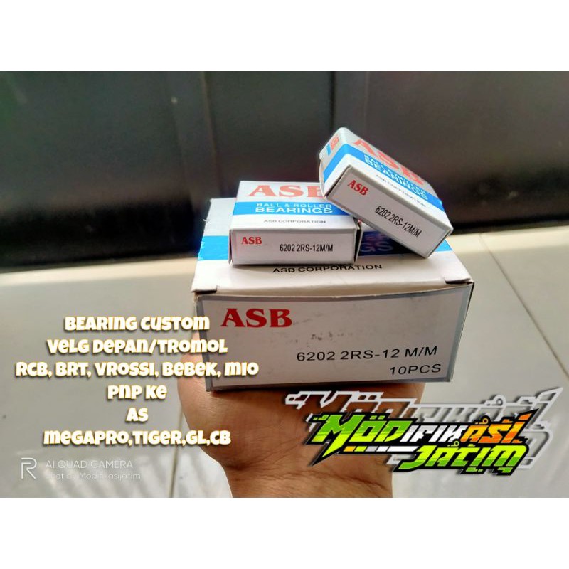 BEARING DEPAN LAKER 6202-12RS UNTUK VELG RCB BRT VROSSI MIO BEBEK PNP AS MEGAPRO TIGER GL CB