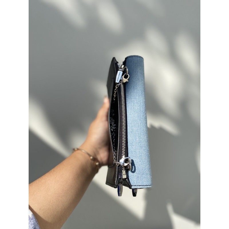 Two-Tone Ring Detail Long Wallet