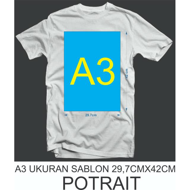 Sablon Kaos Satuan(DTG)A3 Lengan Pendek