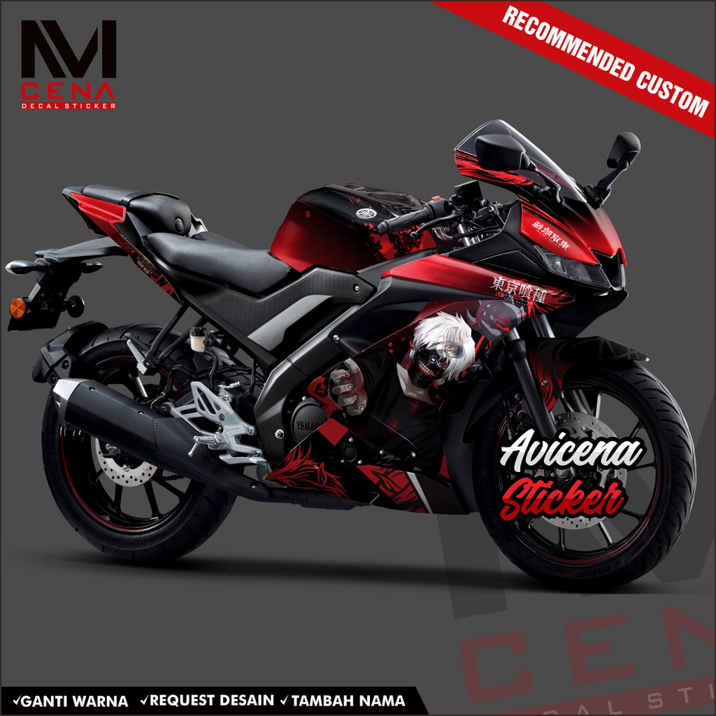 Sticker Decal R15 V3 Full Body Decal Sticker Yamaha R15 V3 Striping r15 v3 full body ghoui
