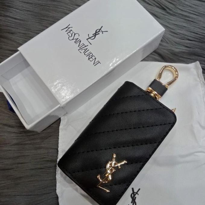 Dompet Gantungan Kunci Stnk Mobil Dan Motor Ysl Bahan Import Premium.