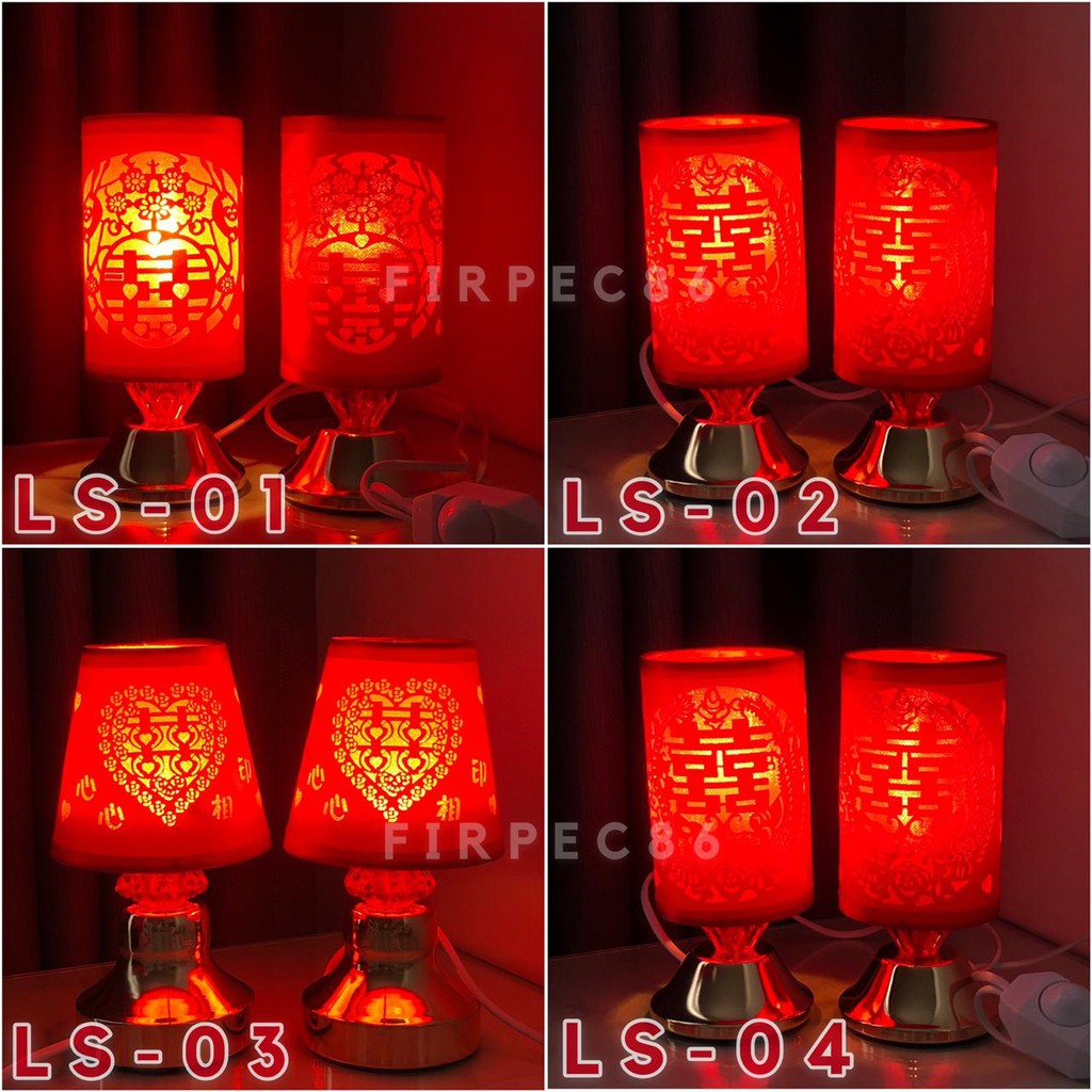 F86 LAMPU SANGJIT SHUANGXI PENGANTIN NIKAHAN LAMARAN LOVE CHINESE WEDDING DOUBLE HAPPINESS