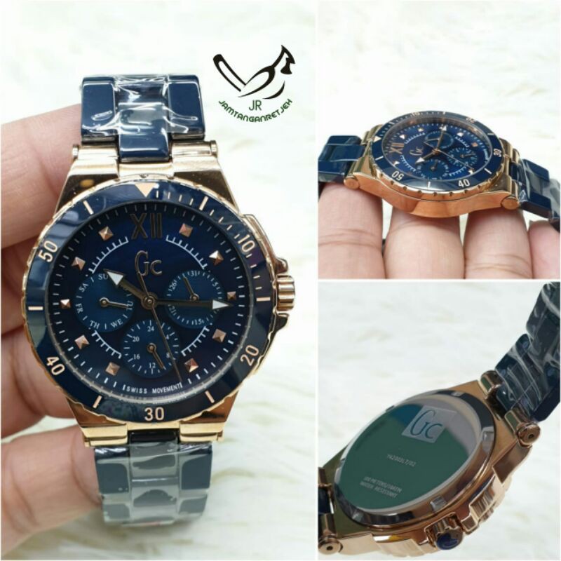 JAM TANGAN WANITA GC BATRE CRONO RING KERAMIK KUALITAS ORIGINAL