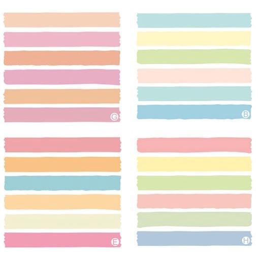 Colorful Morandi Line Sticky Notes (50 sheet)