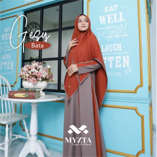 GAMIS SET HIJAB MYZTA INAYA GESY BATA SET HIJAB DEWASA BUSUI BEST SELLER - SARIMBIT IBU ANAK BIG SIZ