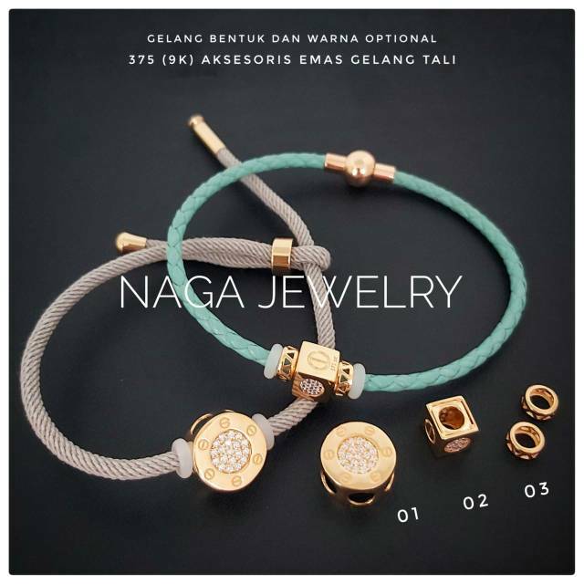 GELANG TALI VANCY EMAS SETENGAH TUA KADAR 375