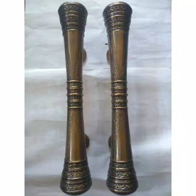 Handle Pintu / Gagang Pintu Rumah Pagar Kuningan Antik Murah Motif Ukir 50cm