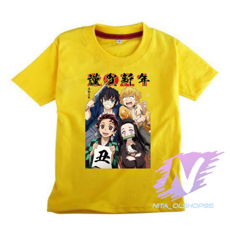 kaos demon slayer baju kaos anak anime terpopuler