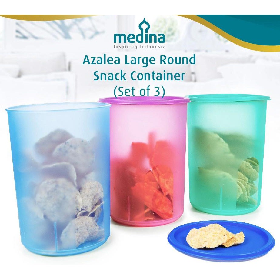 DUSDUSAN Azalea Round Snack Container Toples Cemilan Besar Garansi Seumur Hidup Banyak Murah