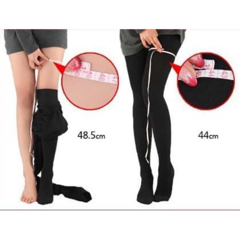 Legging Pengecil Paha Membakar Lemak Paha dan Betis | Slimming Night Legging Bahan tebal Black Only