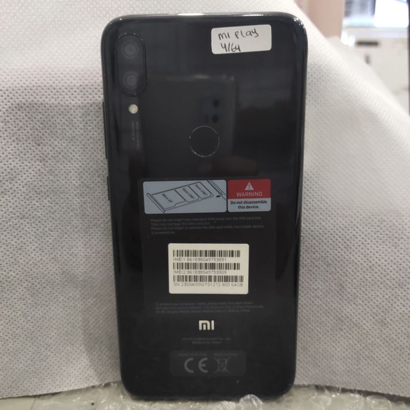Xiaomi Mi Play Ram 4 Rom 64 (SECOND-BATANGAN)