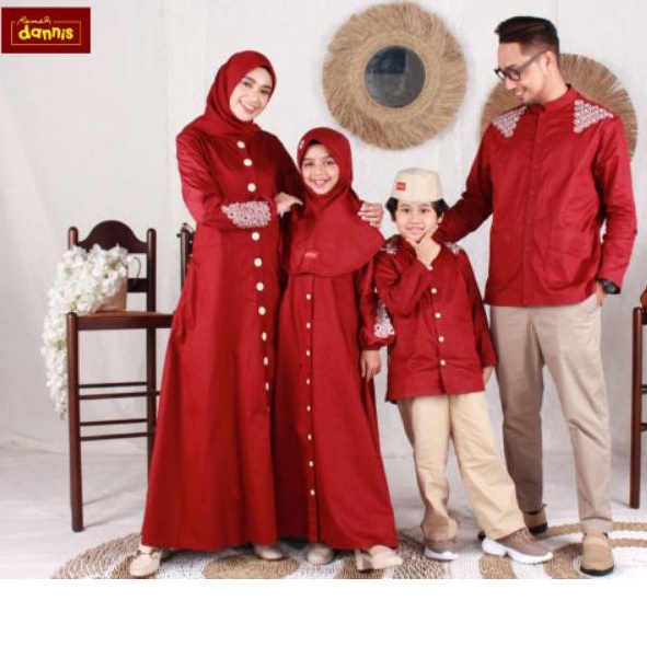 Set gamis dannis kapel keluarga ori syar'i syari model terbaru untuk lebaran 2022, warna hijab sanga