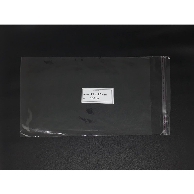 PLASTIK MASKER SEAL OPP UKURAN 16 X 25 X 0,3 - PLASTIK BENING / PLASTIK UNTUK MASKER ISI 100 LEMBAR