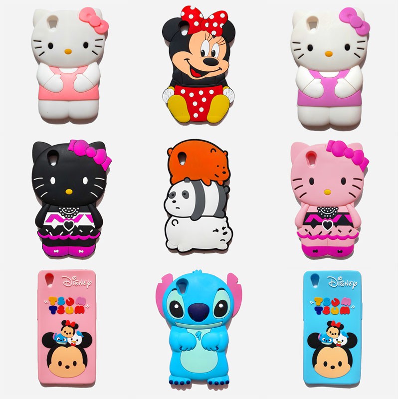 Silikon 3D karakter for OPPO NEO 9 A37 Silikon boneka lucu pelindung hp case tebal karet softcase lentur