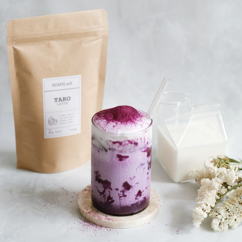 Bubuk Minuman Taro Latte Premium Powder 200G 6