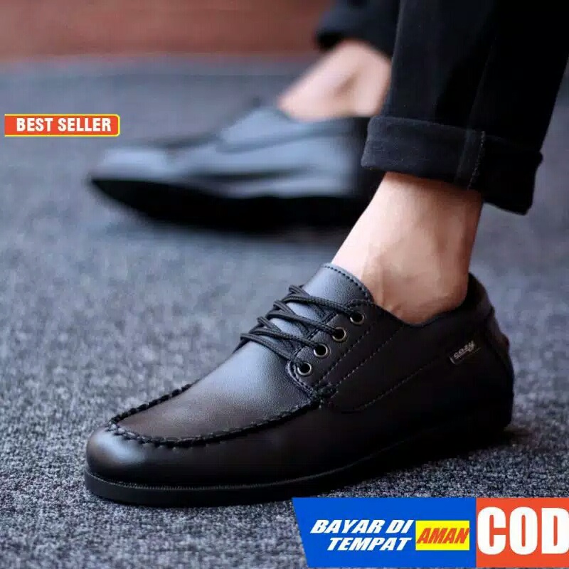 SepatuFormal Pantofel pria Resmi Formal Hitam Casual Kantor Kuliah Gereja Pesta Kondangan Dinas Kerja PNS Guru MZ4001