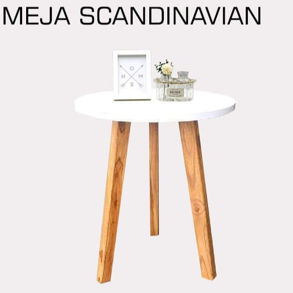Meja Tamu Kayu Scandinavian Minimalis Bulat / Coffee Table Aesthetics