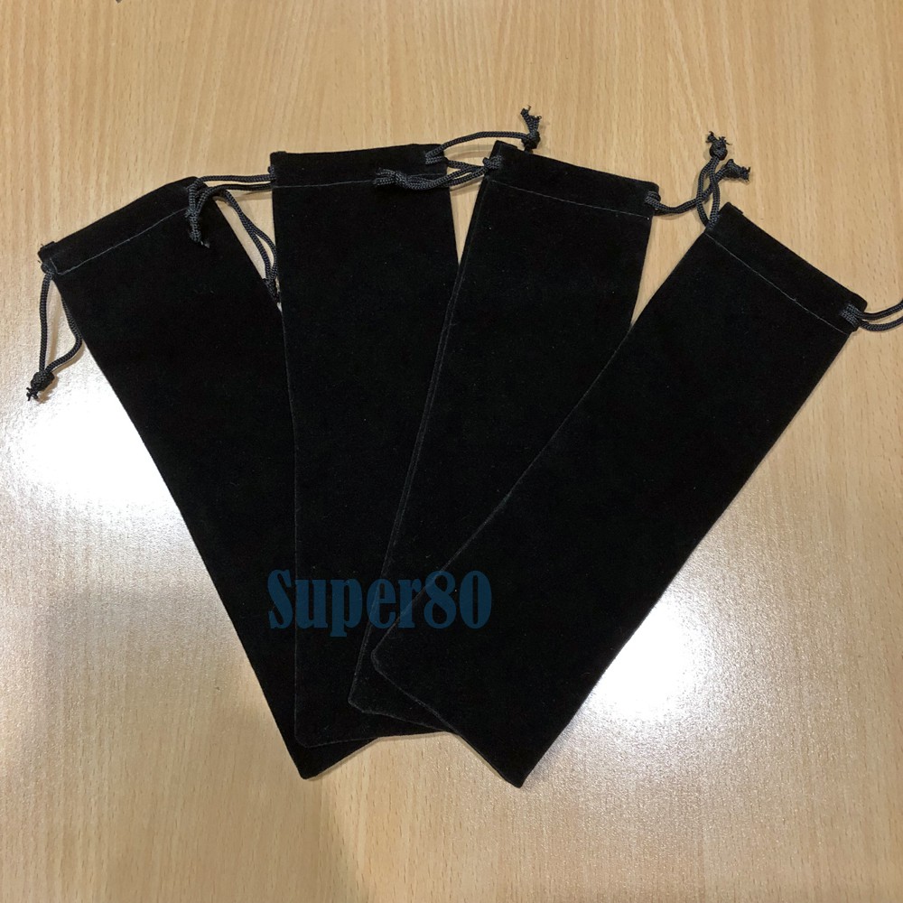 Sedotan Lurus / Lengkung Bengkok Stainless Steel Straw Sikat Pembersih Kantong Pouch Tempat