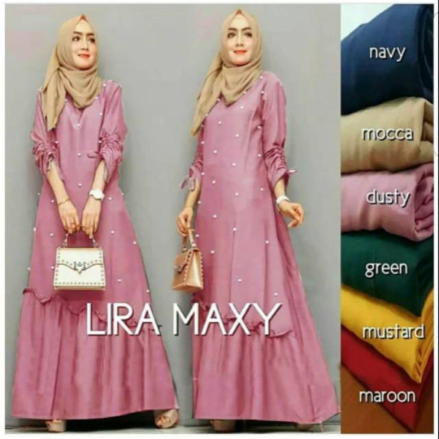 Gamis Syari Maxi Lira Mutiara | Gamis Murah