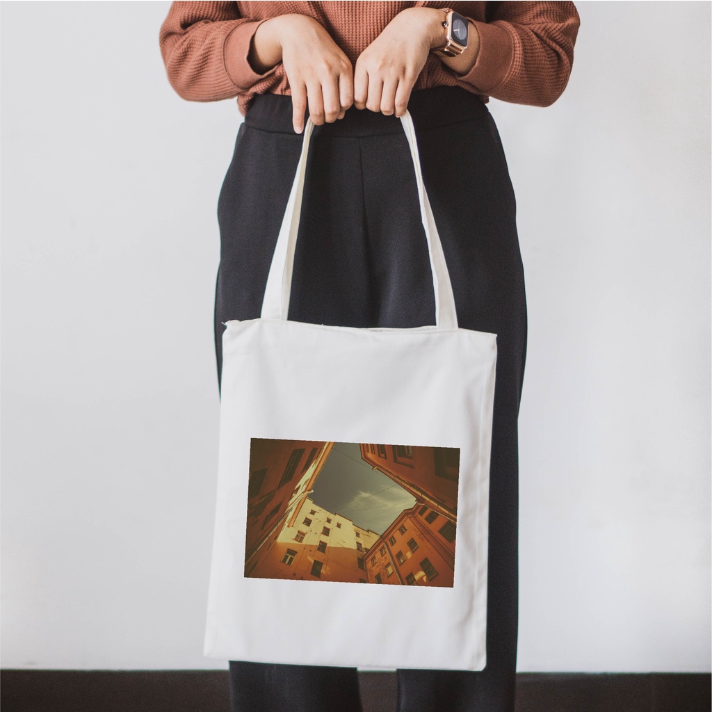 Sevine Totebag Wanita Tas Tote Bag Resleting Vintage Retro Custom - TWE