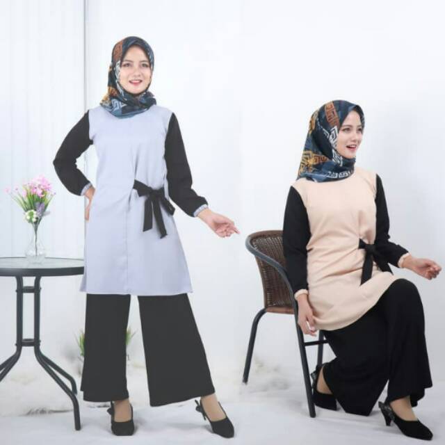 Atasan Wanita Nadien Tunik - Grey
