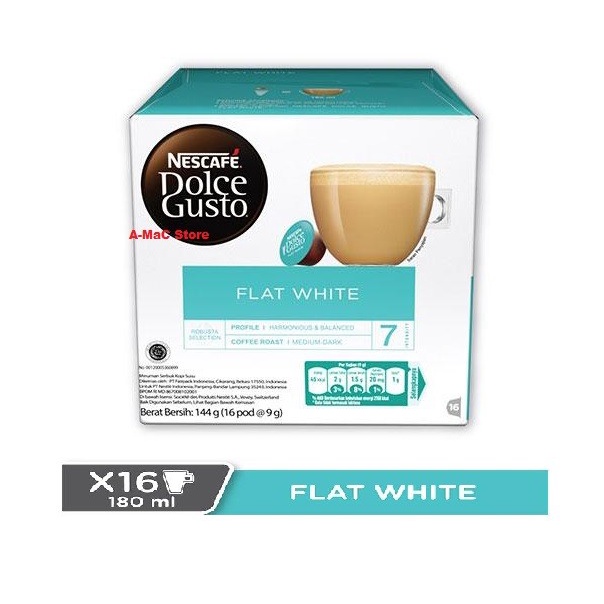 

Nescafe Dolce Gusto Capsule Flat White 1 Box Kapsul Kopi