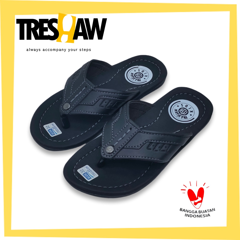 Sandal Anak Cowok Japit Kulit Treshaw Best Seller Size 28-37