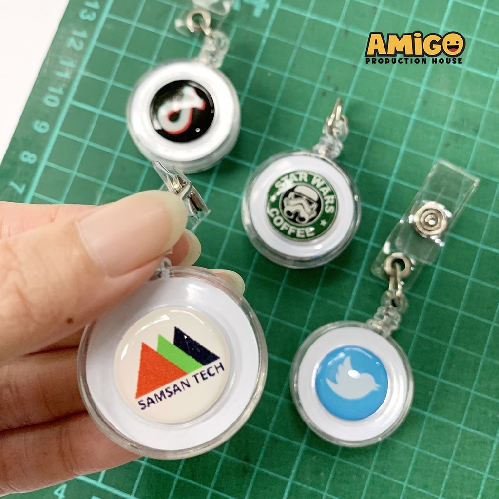 

yoyo id card + resin stiker timbul logo perusahaan custom gambar