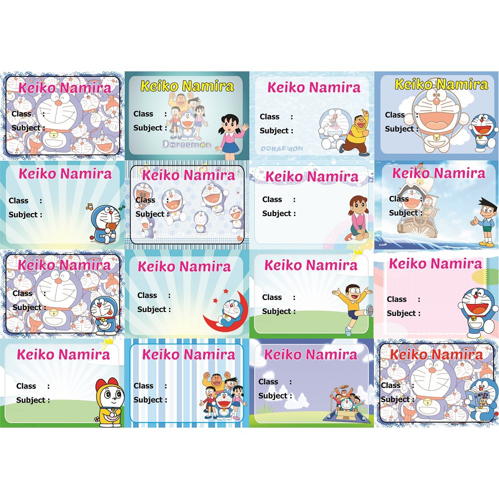 Template Stiker Nama Buku Sekolah - IMAGESEE