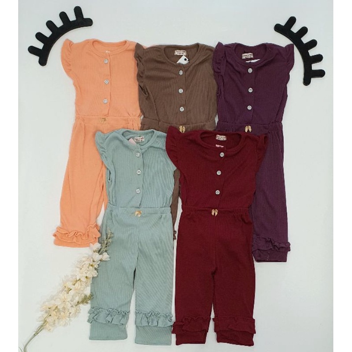 Jumpsuit bayi / Jumsuit bayi / jumpsuit Bayi Perempuan Candy by laurakidshop bayi - 3 Tahun