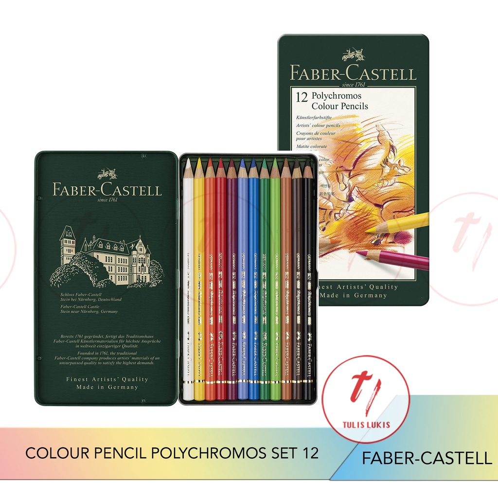 Pensil Warna Polychromos Faber-Castell Artist Grade set 12