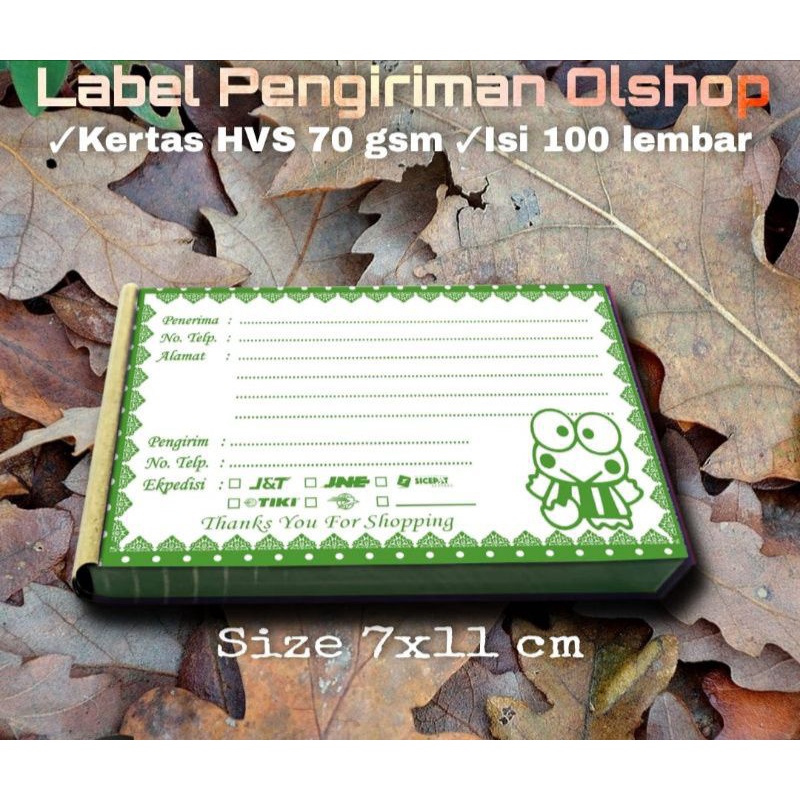 

Label pengiriman kararakter keroppi murah isi 100 lembar