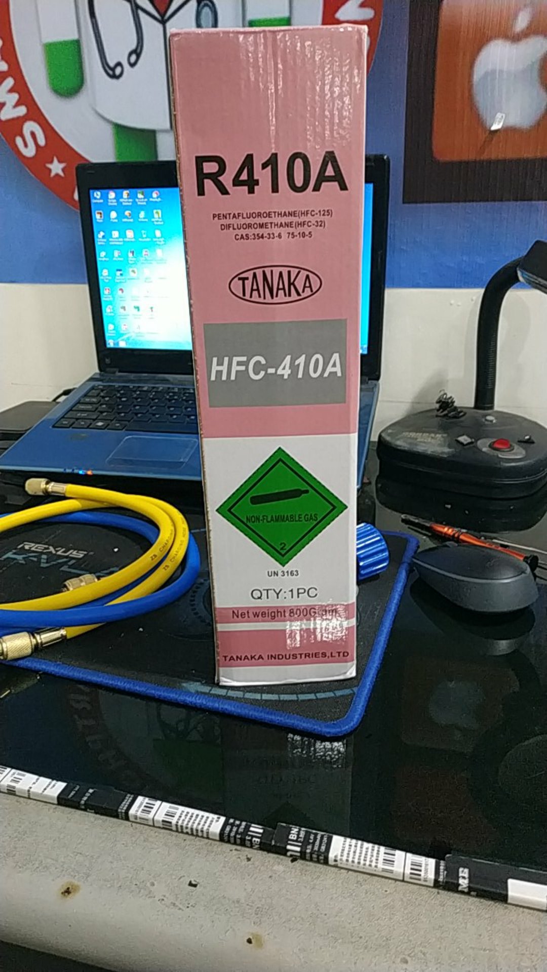 Freon R410a Tanaka Tabung Kaleng Kecil 800gram Freon Ac