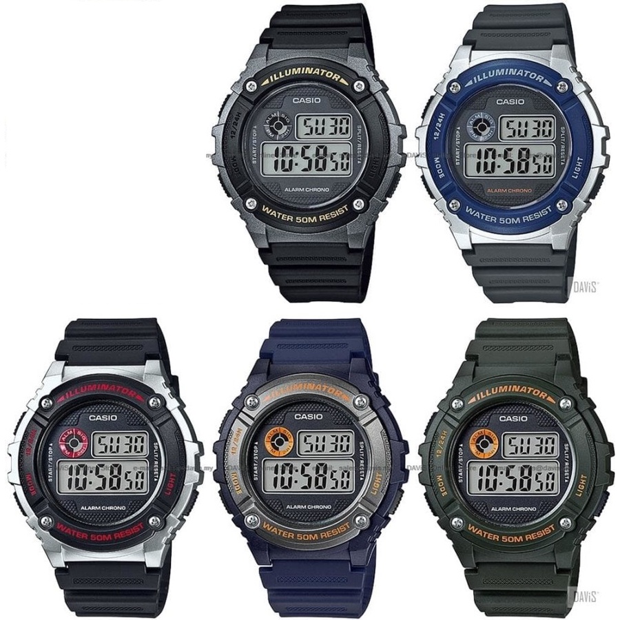 CASIO W 216H W-216H ORIGINAL GARANSI RESMI