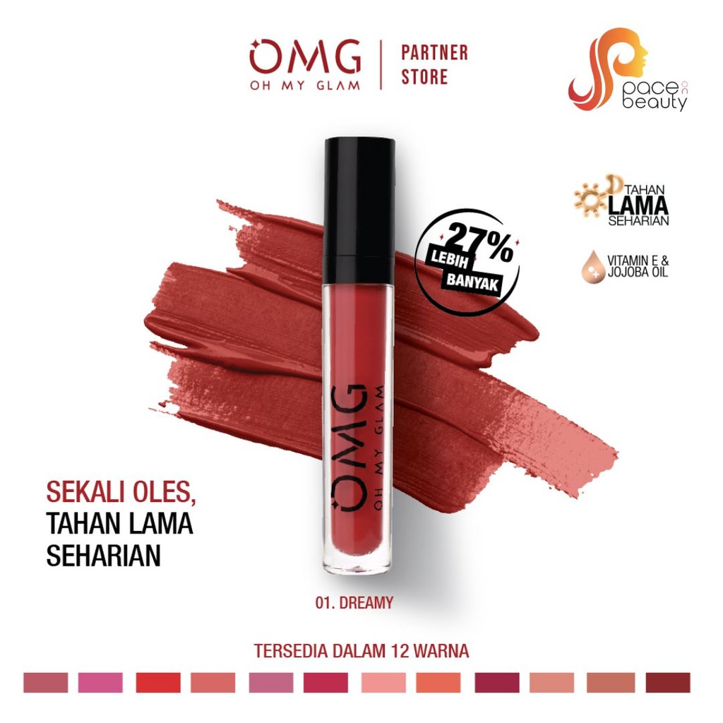 OMG OH MY GLAM Matte Kiss Lip Cream 01 Dreamy 3.5 g