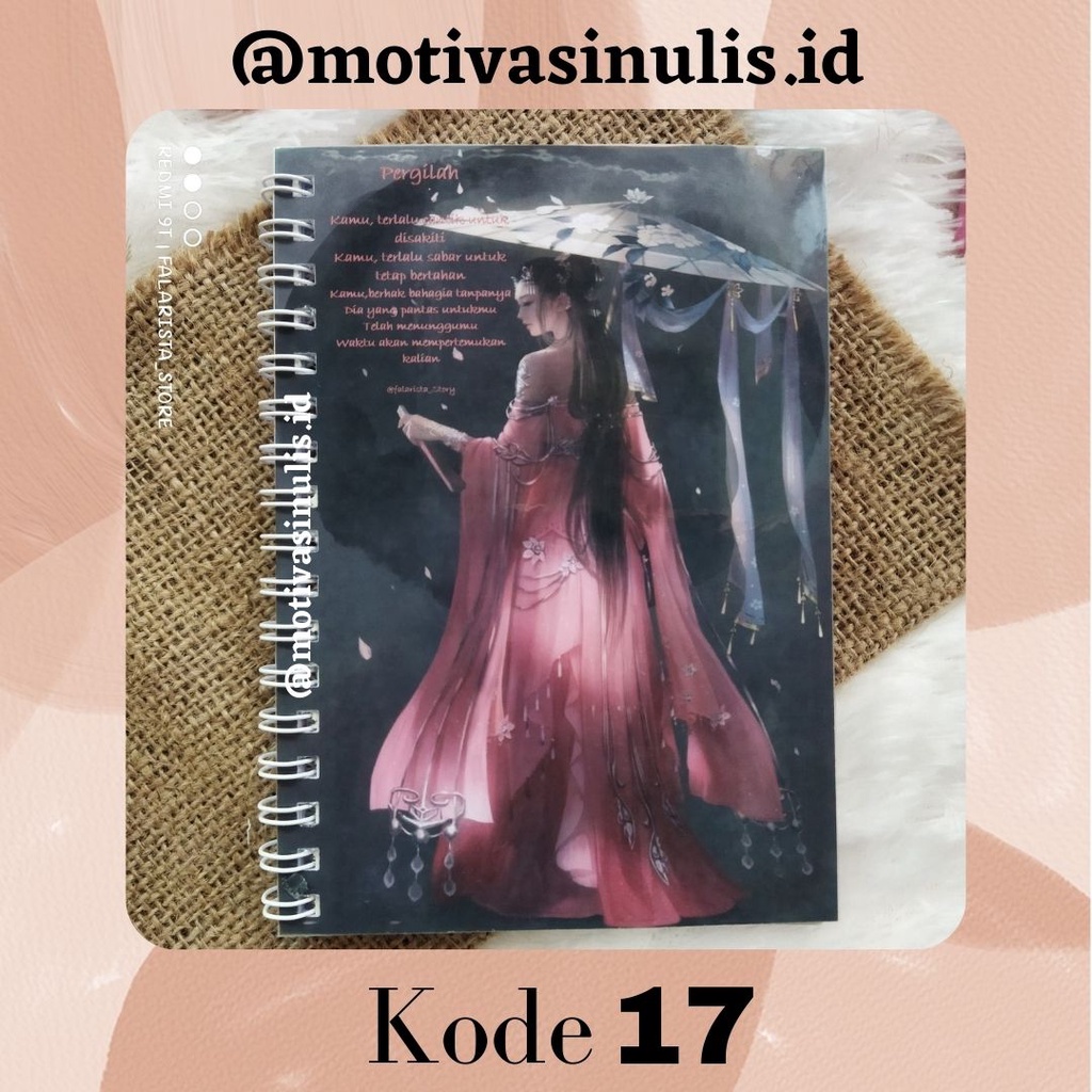 (Standard) NOTEBOOK SPIRAL BLACK LINES Part 2 COVER MOTIVASI / BUKU CATATAN HARIAN-17