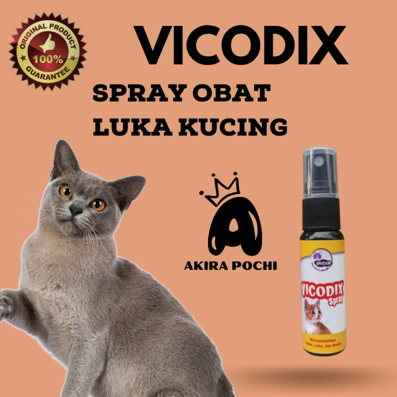 VICODIX Spray Obat Luka Kucing Gatal Eksim Borok Koreng Nanah