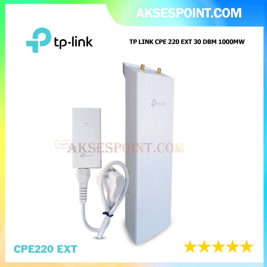 Jual TP LINK CPE 220 EXT 300 Mbps 30 dBm 1000 mw 2.4 Ghz Indonesia