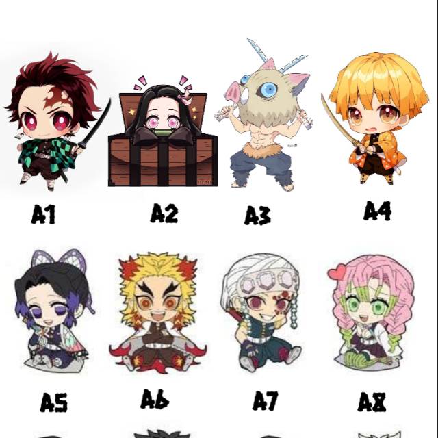 

Stiker anime Kimetsu No Yaiba Demon Slayer